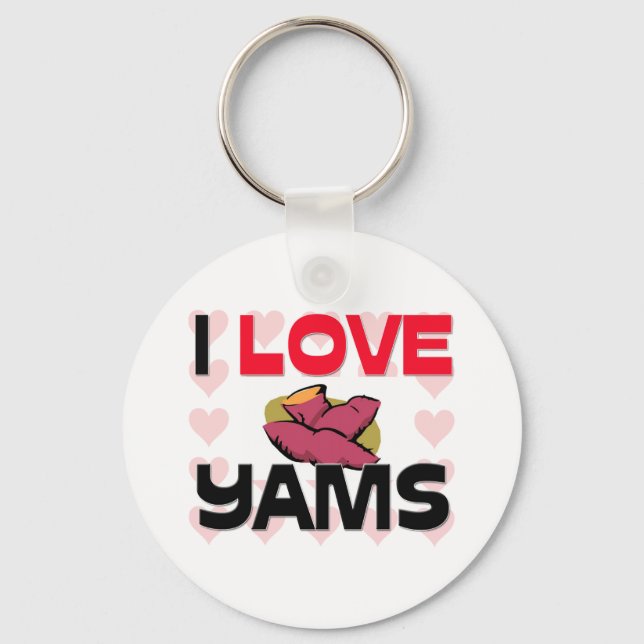 I Love Yams Keychain (Front)