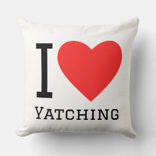 I love Yatching Throw Pillow