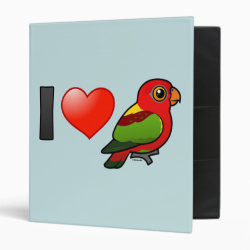 I Love Yellow-backed Lories Avery Signature Binder 8.5x11