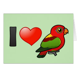I Love Yellow-backed Lories Greeting Card
