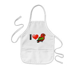 I Love Yellow-backed Lories Kid's Apron