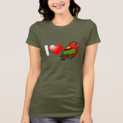 I Love Yellow-backed Lories Women's Bella Jersey T-Shirt
