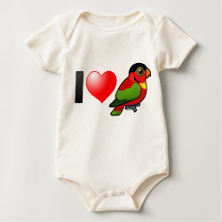 I Love Yellow-bibbed Lories Infant Organic Creeper