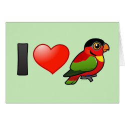 I Love Yellow-bibbed Lories Greeting Card