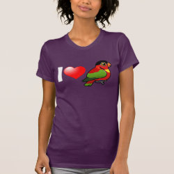 I Love Yellow-bibbed Lories Women's American Apparel Fine Jersey Short Sleeve T-Shirt