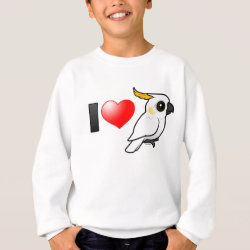I Love Yellow-crested Cockatoos (down) Kids' American Apparel Organic T-Shirt