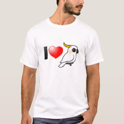 I Love Yellow-crested Cockatoos (down) Men's Basic T-Shirt