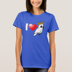 I Love Yellow-crested Cockatoos (up) Women's Basic T-Shirt