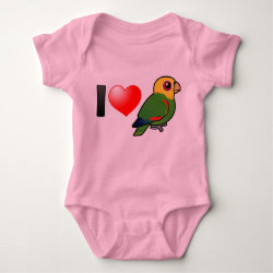 I Love Yellow-headed Amazons Baby Jersey Bodysuit