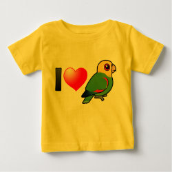 I Love Yellow-headed Amazons Baby Fine Jersey T-Shirt