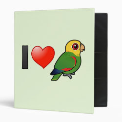 I Love Yellow-headed Amazons Avery Signature Binder 8.5x11