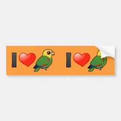 I Love Yellow-headed Amazons Bumper Sticker