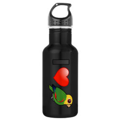 I Love Yellow-headed Amazons Water Bottle (24 oz)
