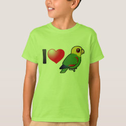 I Love Yellow-headed Amazons Kids' Hanes TAGLESS® T-Shirt