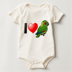 I Love Yellow-naped Amazons Infant Organic Creeper
