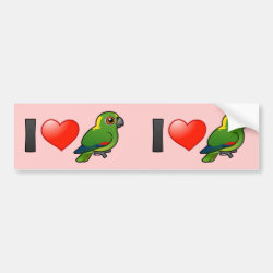 I Love Yellow-naped Amazons Bumper Sticker