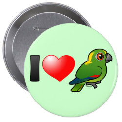 I Love Yellow-naped Amazons Round Button