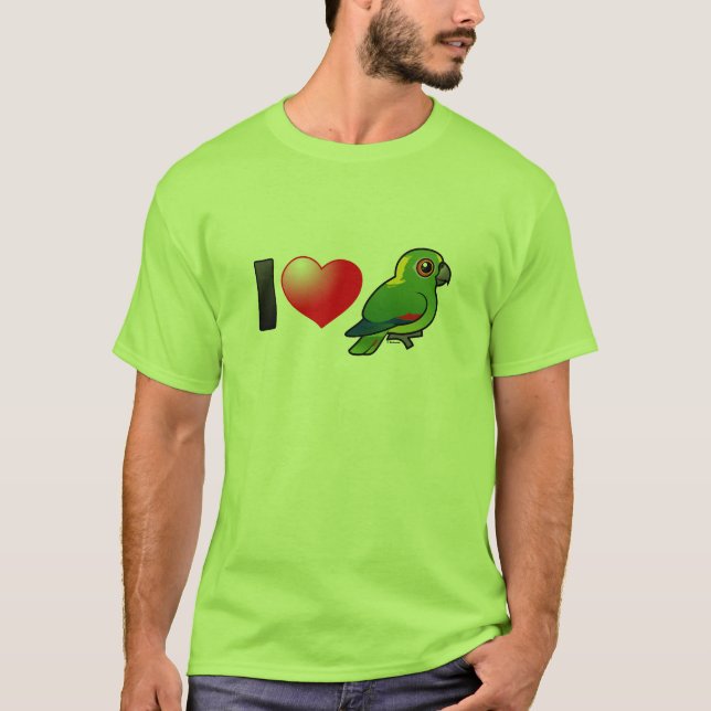 I Love Yellow-naped Amazons T-Shirt (Front)