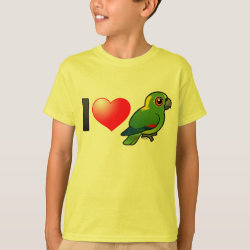 I Love Yellow-naped Amazons Kids' Hanes TAGLESS® T-Shirt