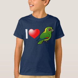 I Love Yellow-naped Amazons Kids' Hanes TAGLESS® T-Shirt