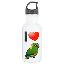 I Love Yellow-naped Amazons Water Bottle (24 oz)
