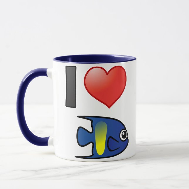 I Love Yellowbar Angelfish Mug (Left)
