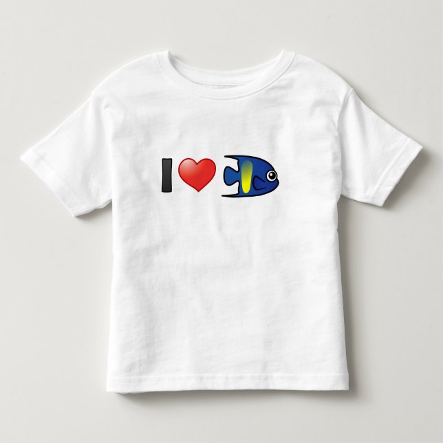 I Love Yellowbar Angelfish Toddler T-shirt (Front)