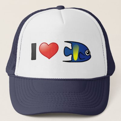 I Love Yellowbar Angelfish Trucker Hat