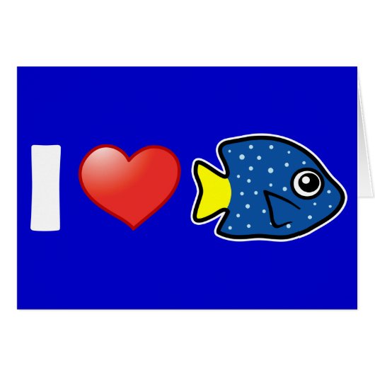 I Love Yellowtail Damselfish Cards (Front Horizontal)