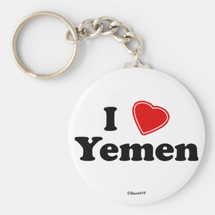 I Love Yemen Keychain