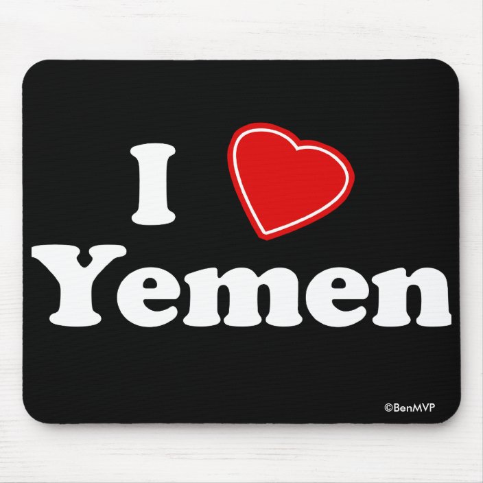 I Love Yemen Mouse Pad