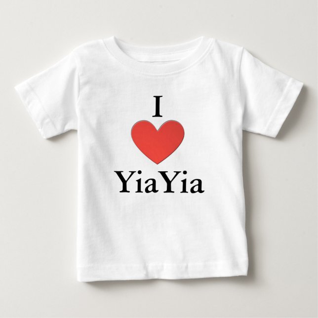 I Love Yiayia One Piece Baby T-Shirt (Front)
