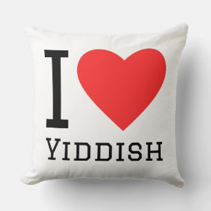 I love Yiddish Throw Pillow