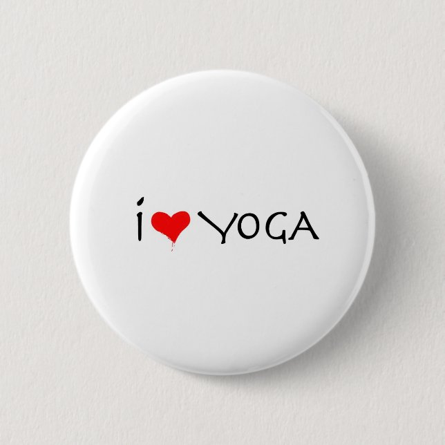 i love yoga button (Front)