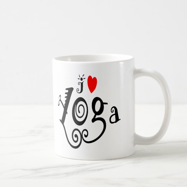 I Love Yoga Coffee Mug (Right)