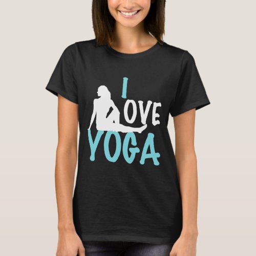I Love Yoga Dark Womens T_Shirt