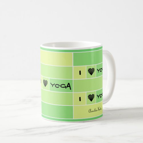 I Love Yoga Emarald Coffee Mug