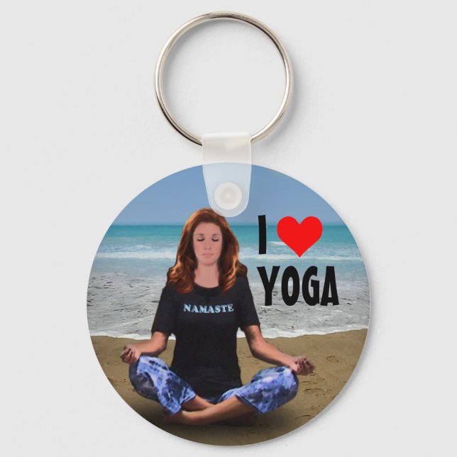 I love Yoga Keychain (Front)
