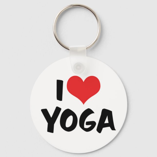I Love Yoga Keychain (Front)