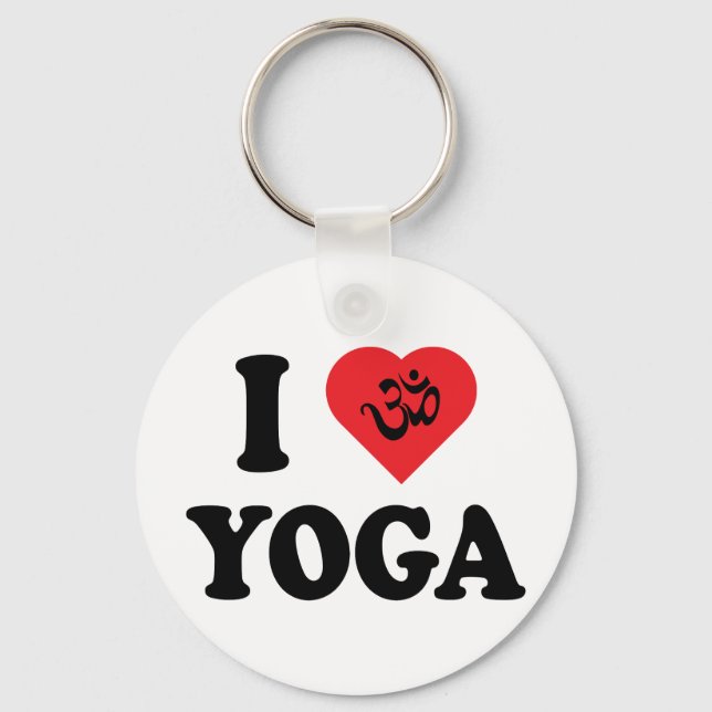 I Love Yoga Keychain (Front)