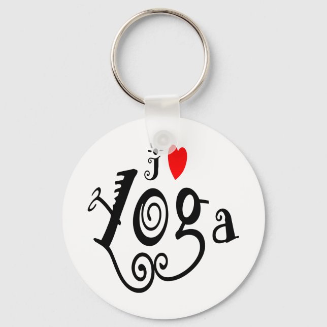 I Love Yoga Keychain (Front)