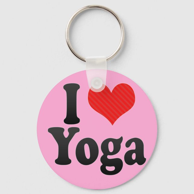 I Love Yoga Keychain (Front)