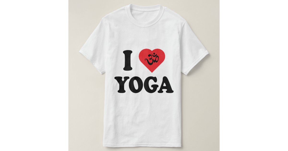 I Love Yoga Men's T-Shirts | Zazzle