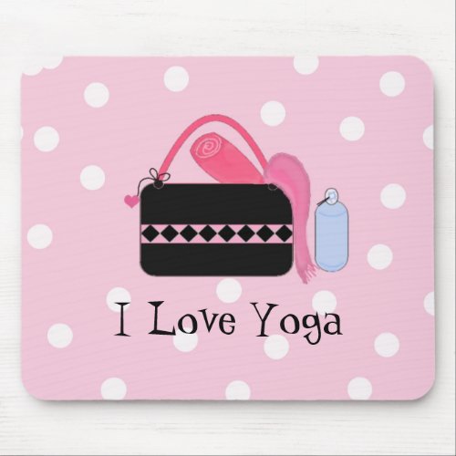 I Love Yoga Mouse Pad