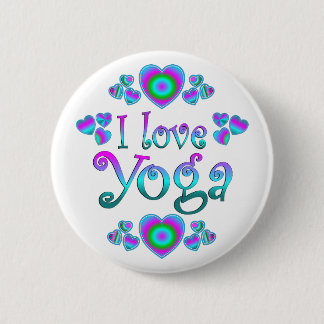 I Love Yoga Pinback Button