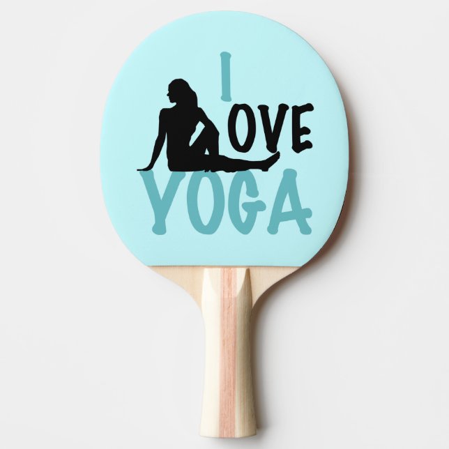 I Love Yoga Ping-Pong Paddle (Front)