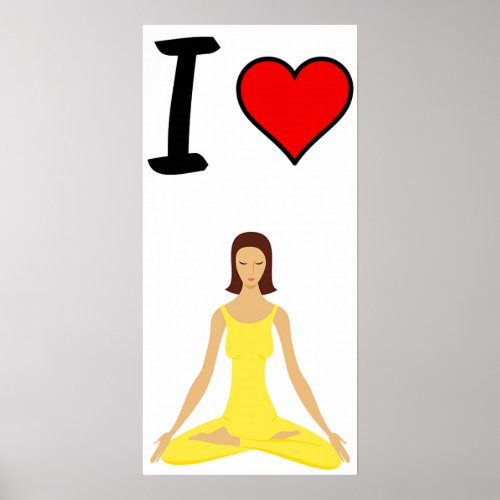 I Love Yoga Poster
