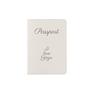 I love Yoga quote Passport Holder