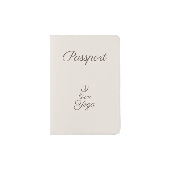 I love Yoga quote Passport Holder (Front)