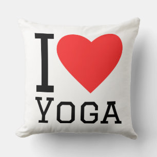 I love yoga throw pillow
